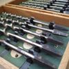 Vintage Irwin Auger Drill Bit Set in Wooden Dovetail Borchest