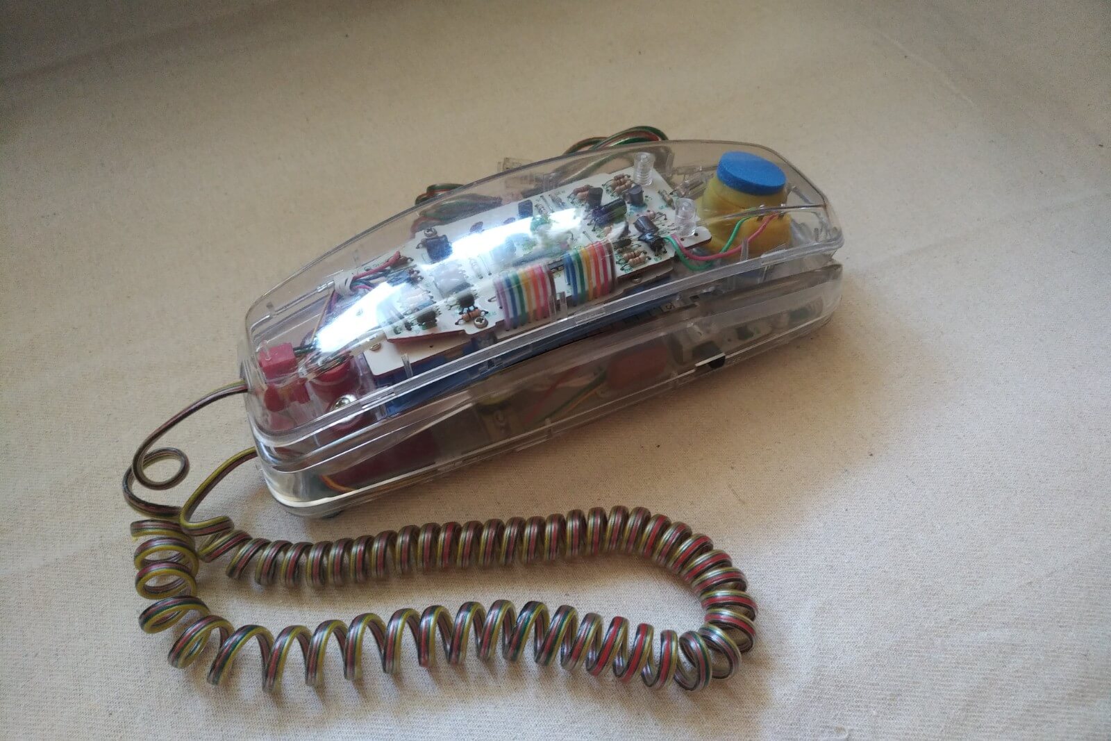 Vintage Alaron Clear See Through 1980s Retro Phone - Vinty