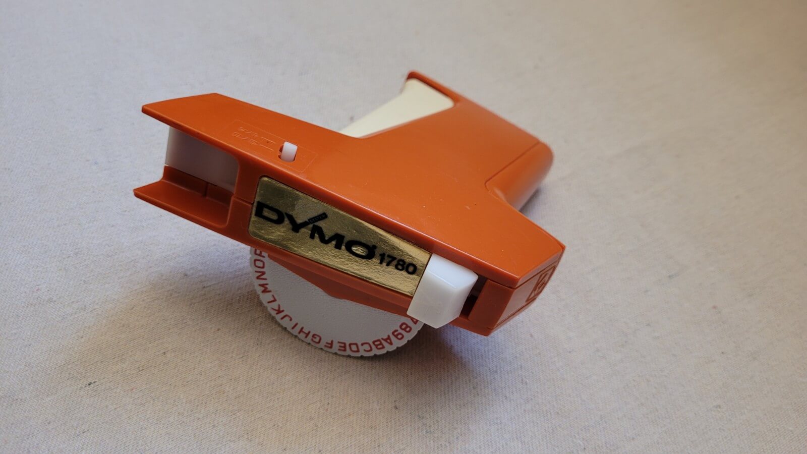 Vintage Orange Dymo Model 1780 Tape Label Maker