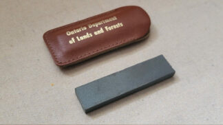 Rare Ontario Department of Lands and Forests Honing Stone w Leather Case