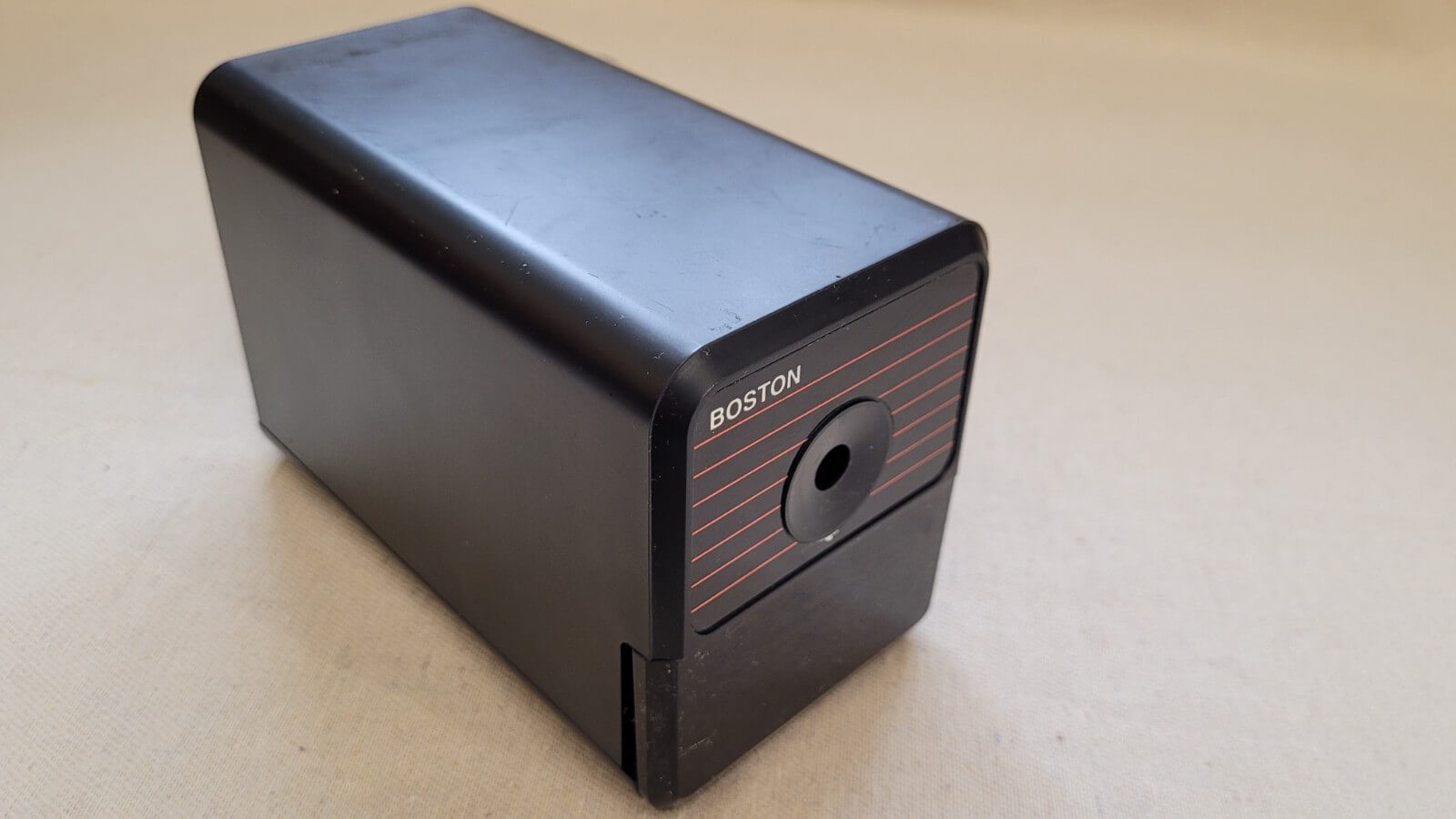 Vintage Boston Black Electric Pencil Sharpener Model 18 by Hunt Corporation USA Office equipment collectibles