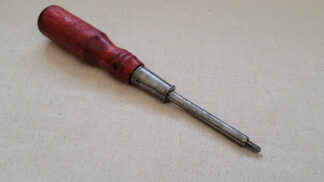 Original Vintage Robertson Screwdriver Red Wooden Handle made in Milton, Ont. Canada - Pat'd 1933 for square socket screws no 7,8,9