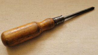 Antique Stanley Phillips Screwdriver Pat. 363264 w Wooden Handle - Made in Canada Vintage Tool Collectibles