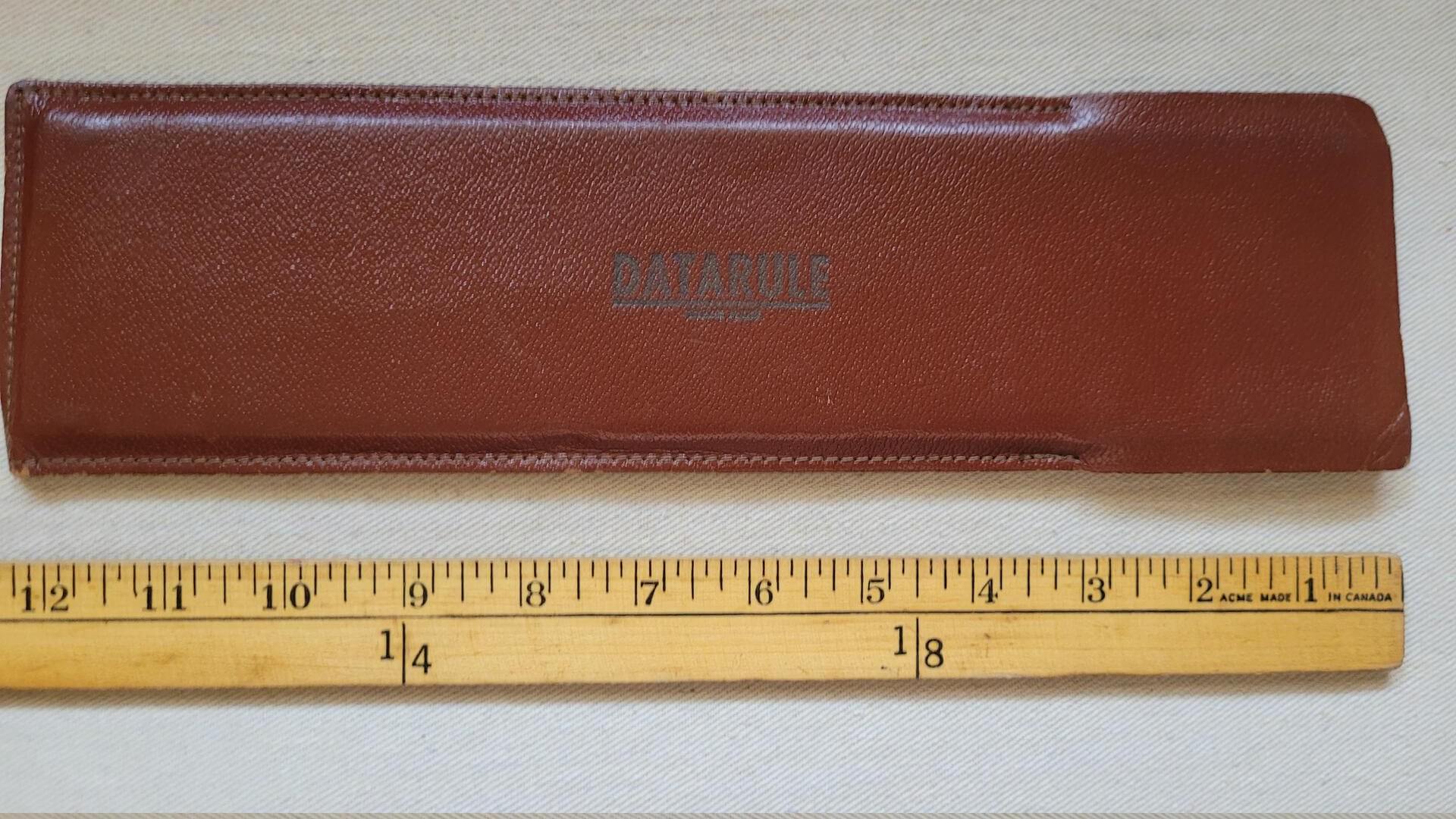 Rare Datarule Electrical Apparatus Computer Slide Rule w Leather Case Model B - 1950 Samuel Heller / Datarule Publishing Co Scarsdale NY - Vintage collectible Electrical Engineer Tools