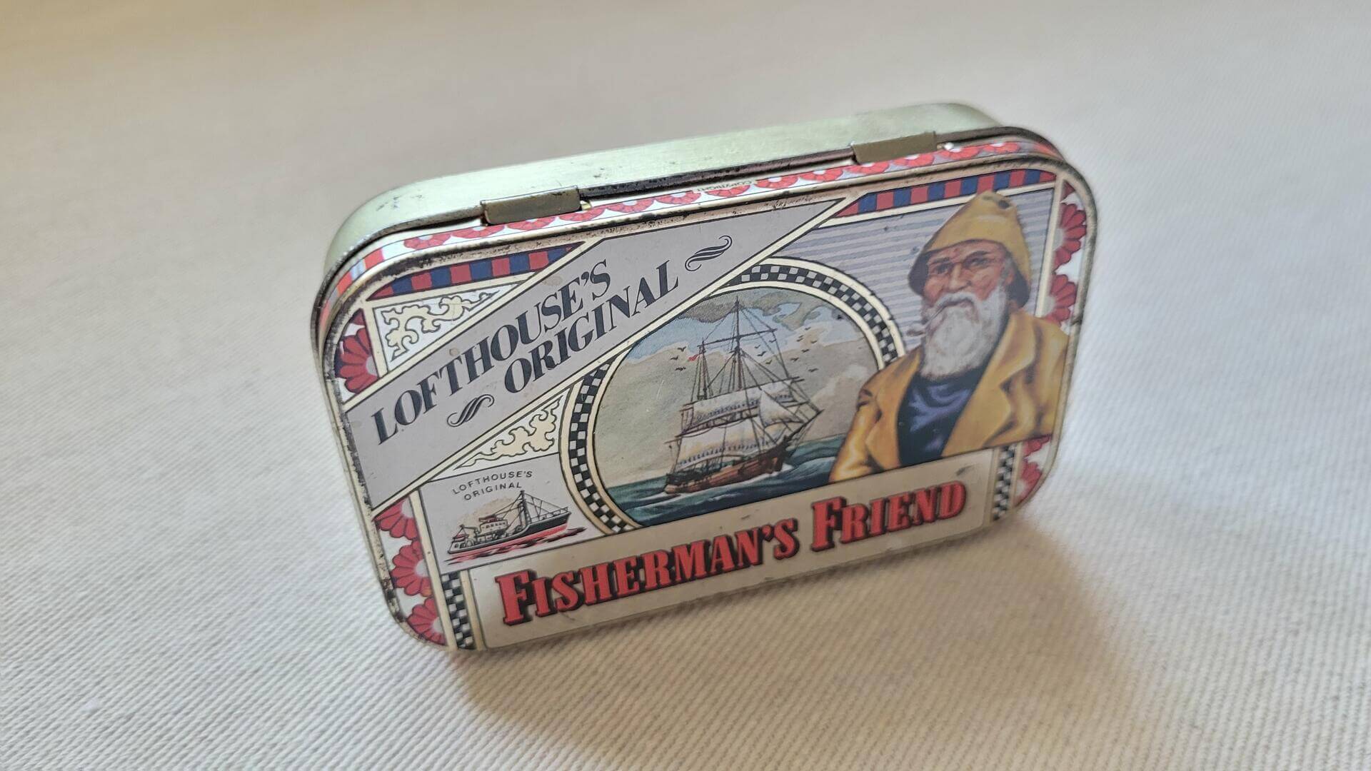 Vintage Fisherman's Friend Collectable Lofthouse's Original Tin Box - Made in England Storage and Advertising Memorabilia