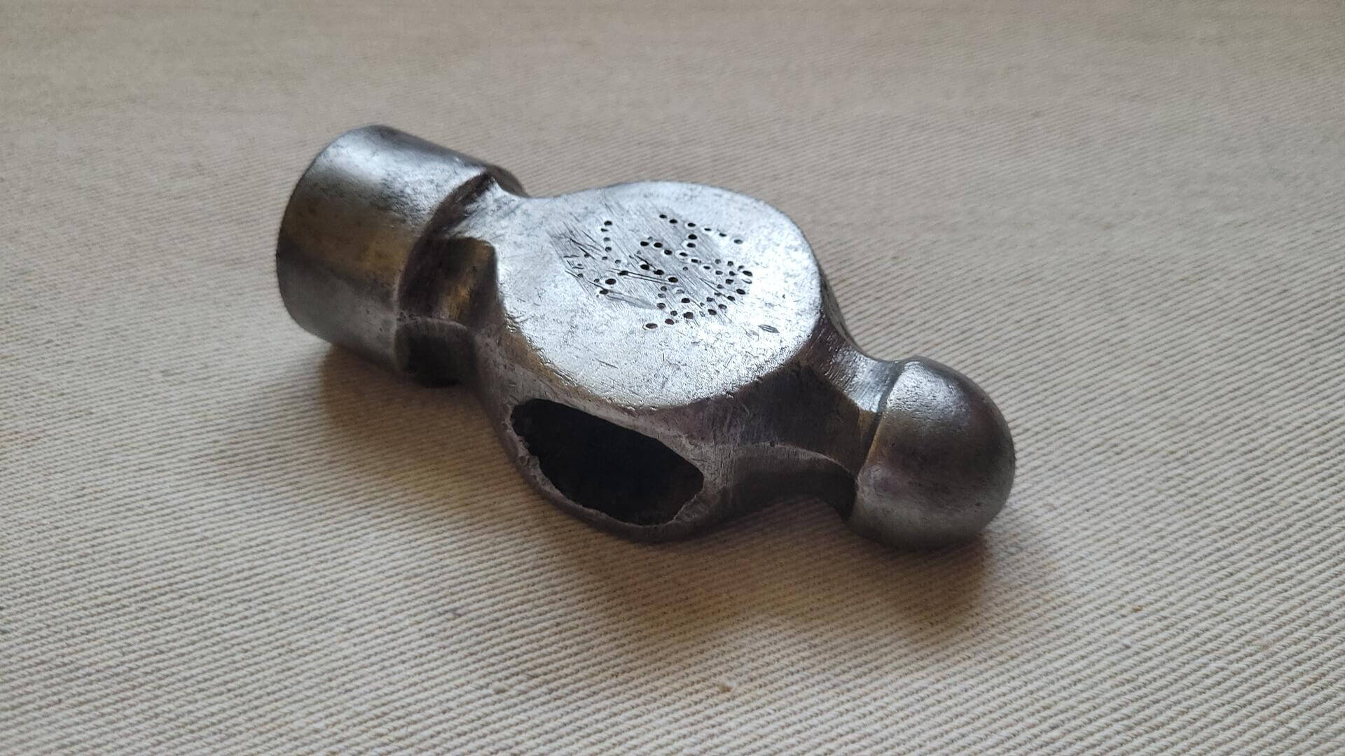 Rare vintage James Smart Mfg Co Ltd cast steel 25OZ ball pein hammer made in Brockville ON. Made in Canada antique collectible hand tools