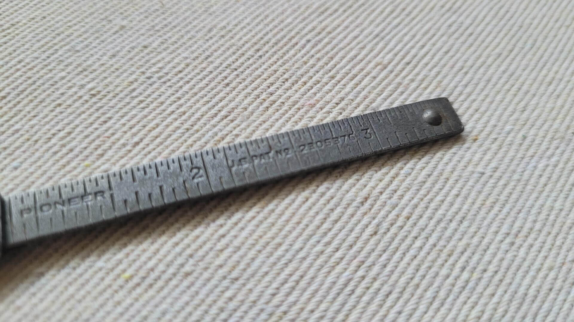 Rare Pioneer Four Inches Mini Pocket Slide Caliper Made in USA - Machinist / Mechanic Marking and Measuring Vintage Collectible Tools