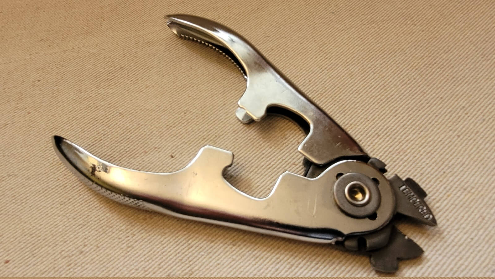 Vintage Master Bottle Opener and Closer Multitool Made in Canada - Rare Collectible Kitchenware and Canadiana Tool with Wire Cutters and Strippers, and Vacuum Jar & Bottle Opener / Closer