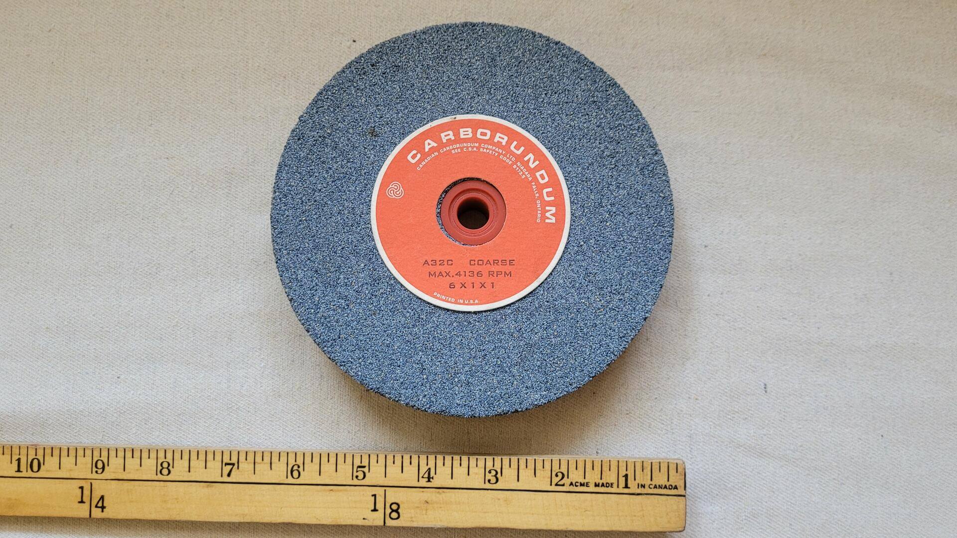 Rare Canadian Carborundum Company Ltd Grinding Wheel Niagara Falls ON - Antique and Vintage collectible made in Canada abrasives, grinding wheels and sharpening stones