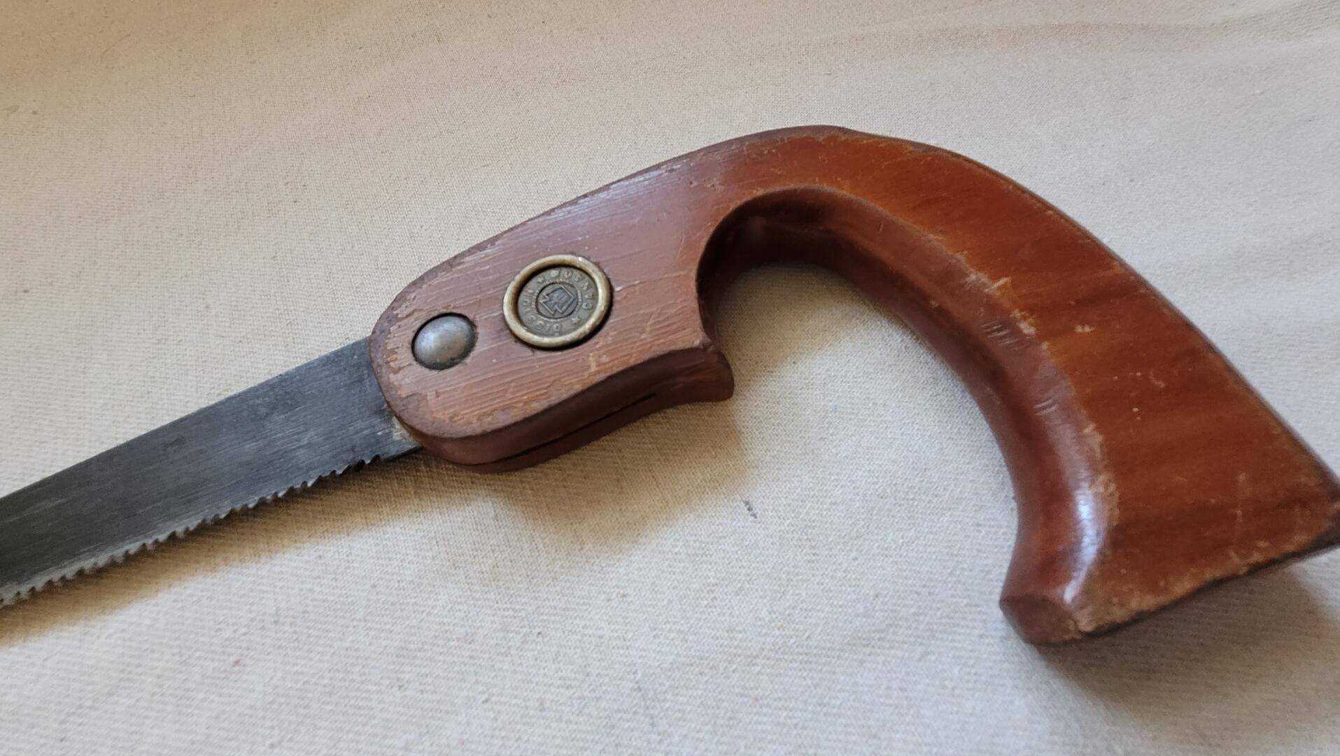 Vintage Disston Canada Compass Keyhole Saw 12 Inch Blade Toronto ON - Antique Collectible Woodworking and Carpentry Canadiana Tools