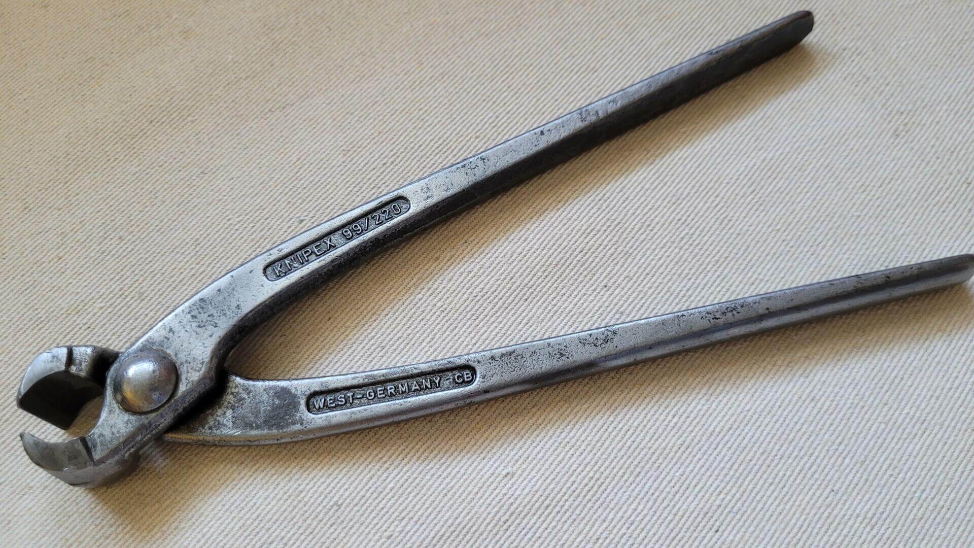 Rare Knipex 99-220 End Cutting Nipper Nail Puller Pliers Western Germany - Collectible Mid Century Modern MCM Industrial Design Cutting Hand Tools