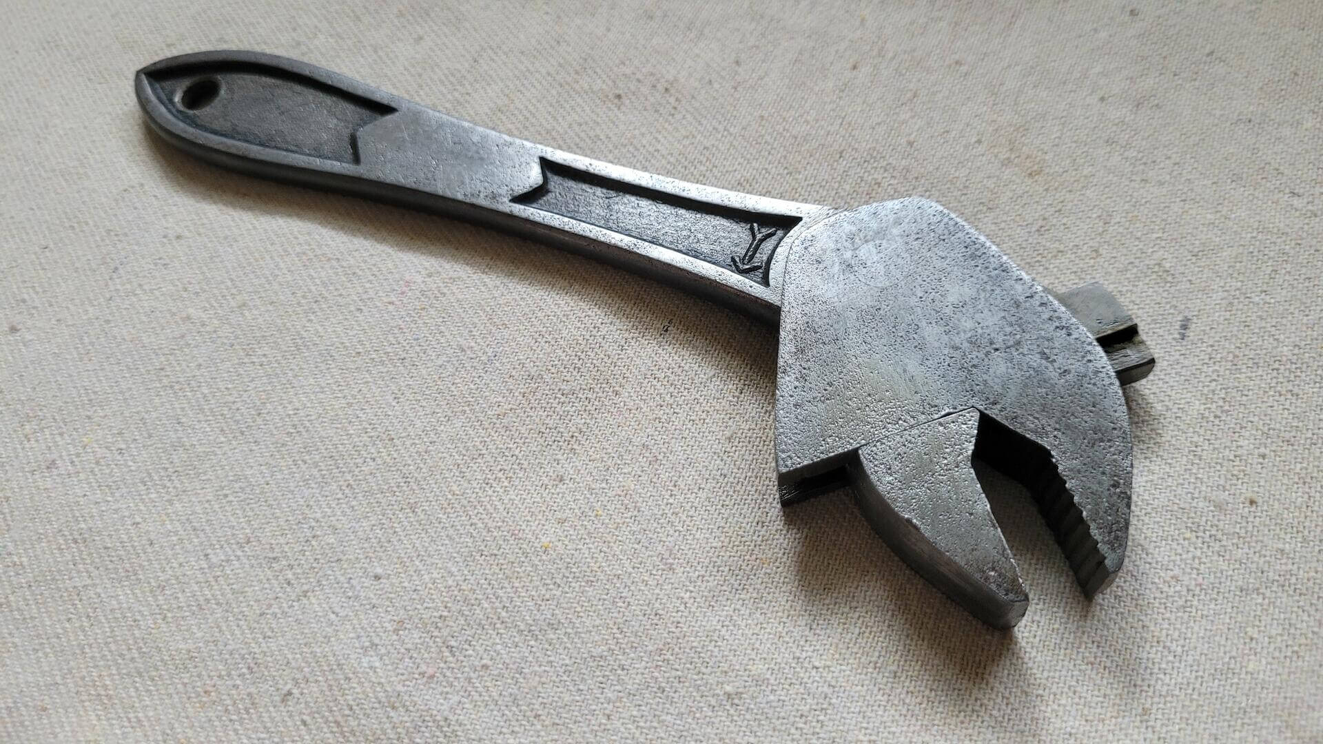 Rare Antique Swivel Head Adjustable Bidirectional Wrench - Vintage Collectible Hand Tools