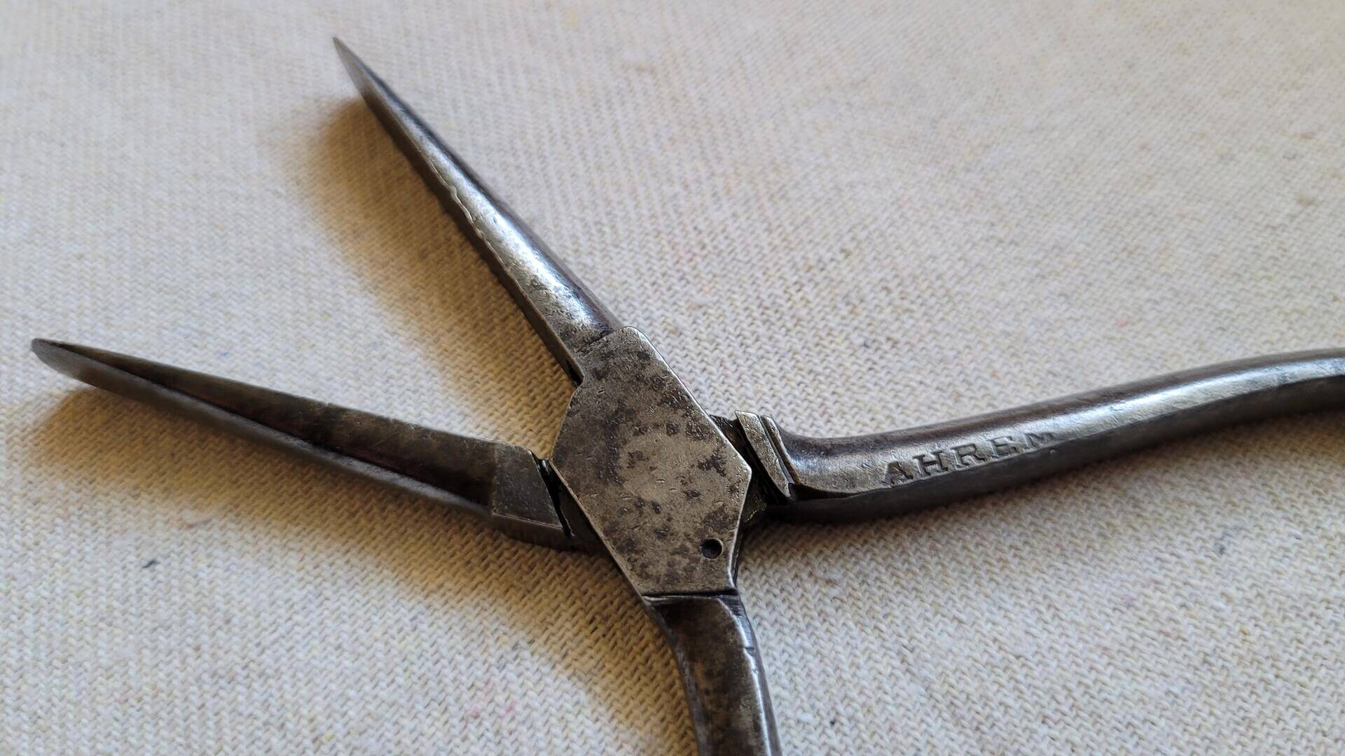 Fine Antique 1950s Ahrem Glazier's Pliers - Made in Germany vintage glazier and jewelry collectible hand tools
