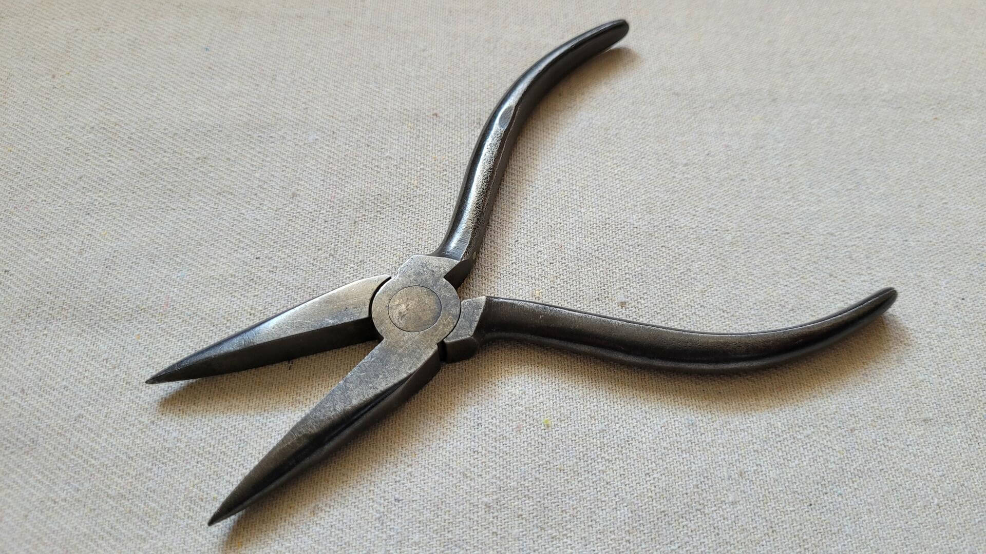 Vintage Mid Century Kraeuter 1671-6 Long Chain Needle Nose Pliers - mid century antique made in USA collectible hand tools