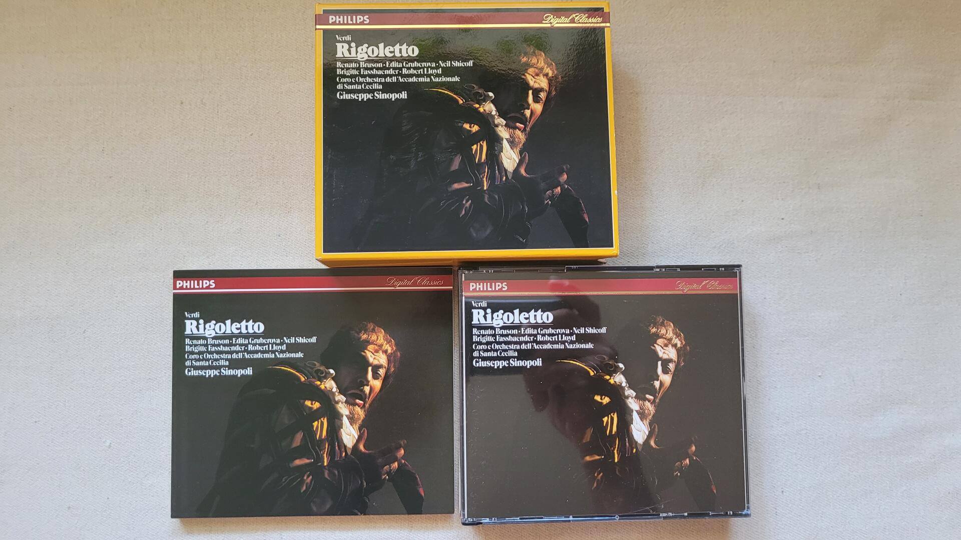 Philips Digital Classics Verdi Rigoletto 2CD Box Set Giuseppe Sinopoli - vintage collectible classical music cd set made in West Germany