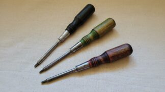 Original Robertson Wooden Handle Screwdrivers Set Milton ON - Vintage and antique made in Canada collectible hand tools