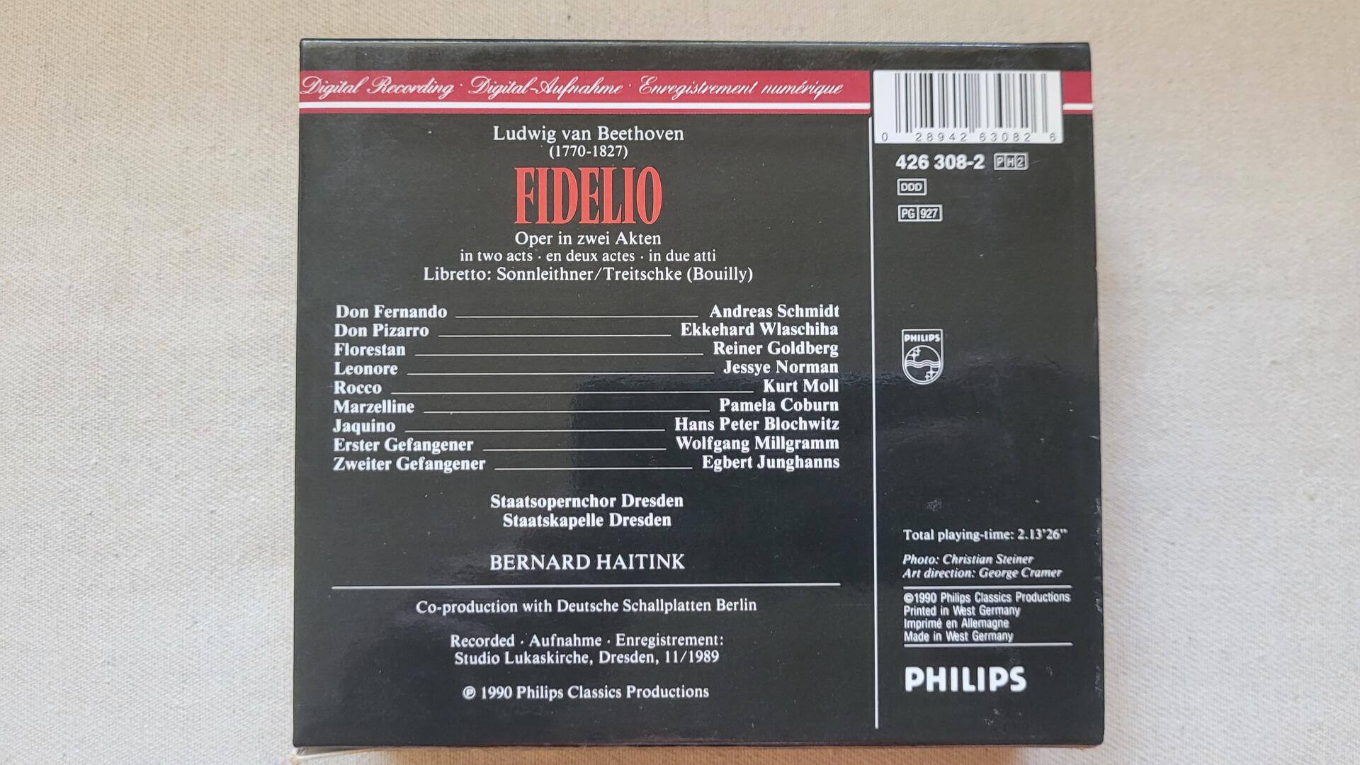 Beethoven's Fidelio by B. Haitink Philips Digital Classics 2-CD Box Set - Vintage made in Germany collectible music digital compact disc opera recording
