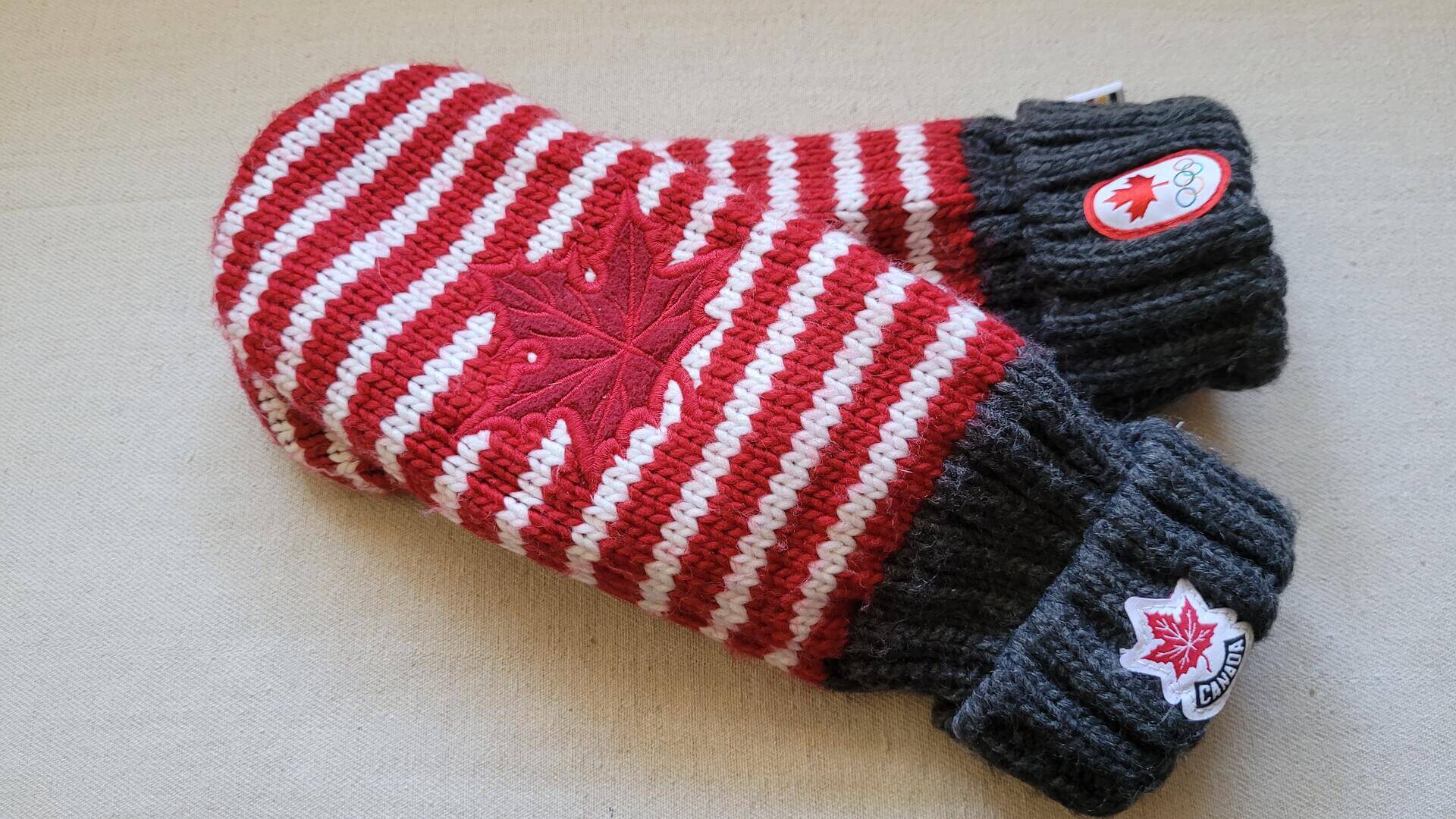 Beautiful wool mittens by The Canadian Olympic Foundation in partnership with the Hudson’s Bay Company made for Vancouver Olympics in 2010. Vintage collectible sports memorabilia and Canadiana