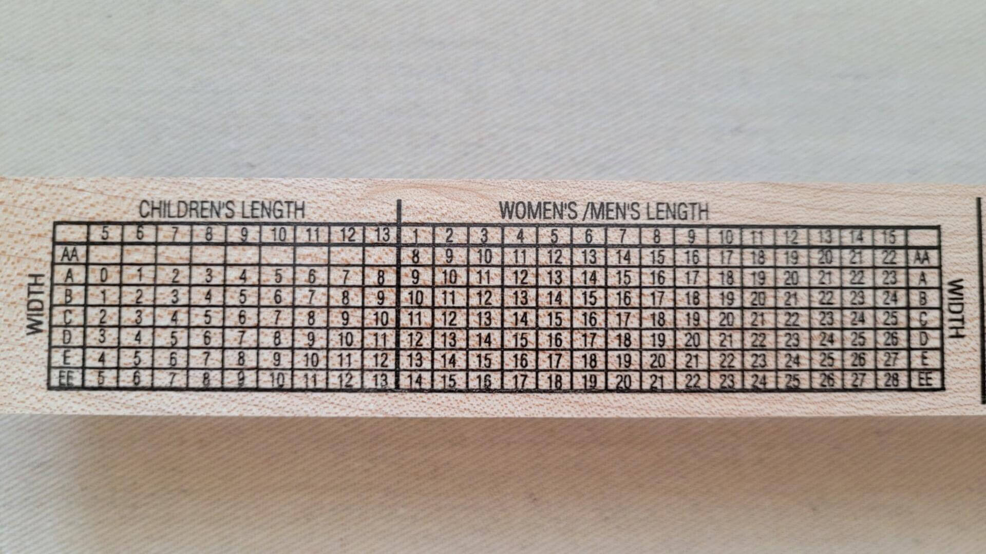 Beautiful and rare premium wood Mondor foot sizer ruler used to measure feet length and width. This is made in USA Brannock device, a single tool that quickly sizes women's, men's and children's feet using sliding measuring lever.