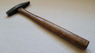 Vintage Stanley upholstery tack hammer 6oz with beautiful wooden handle and the square eye at one end and the split round eye at the other end. Antique made in USA collectible hand tool 10.5 inches in length