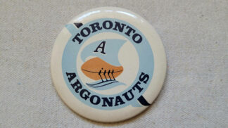 Vintage 1970s Toronto Argonauts CFL football pinback button three inches. Antique Canadian Football League sport memorabilia collectible