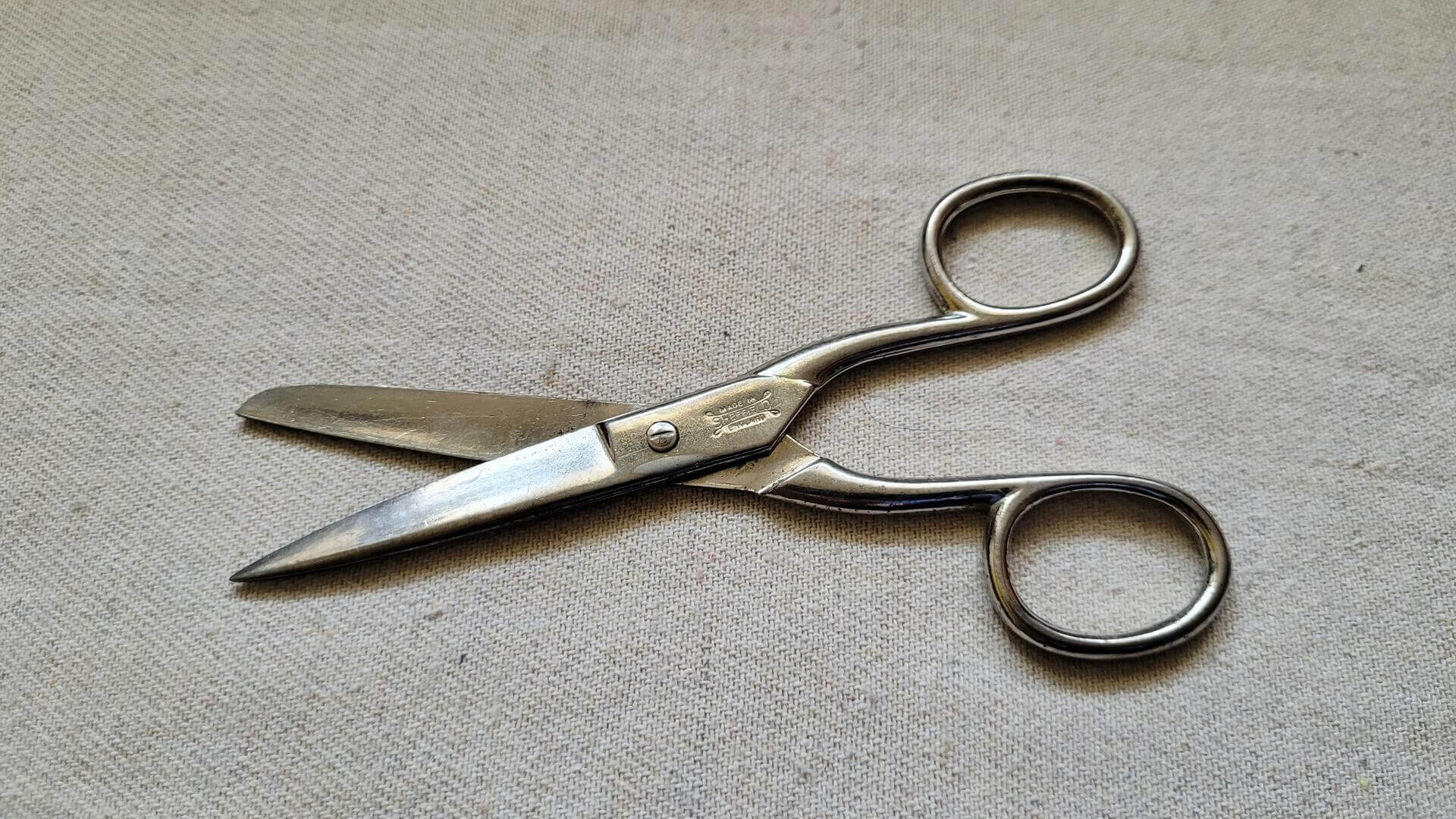 Vintage All Purpose Scissors 5 Inches Made in Sheffield England - antique collectible sewing and cutting hand tools