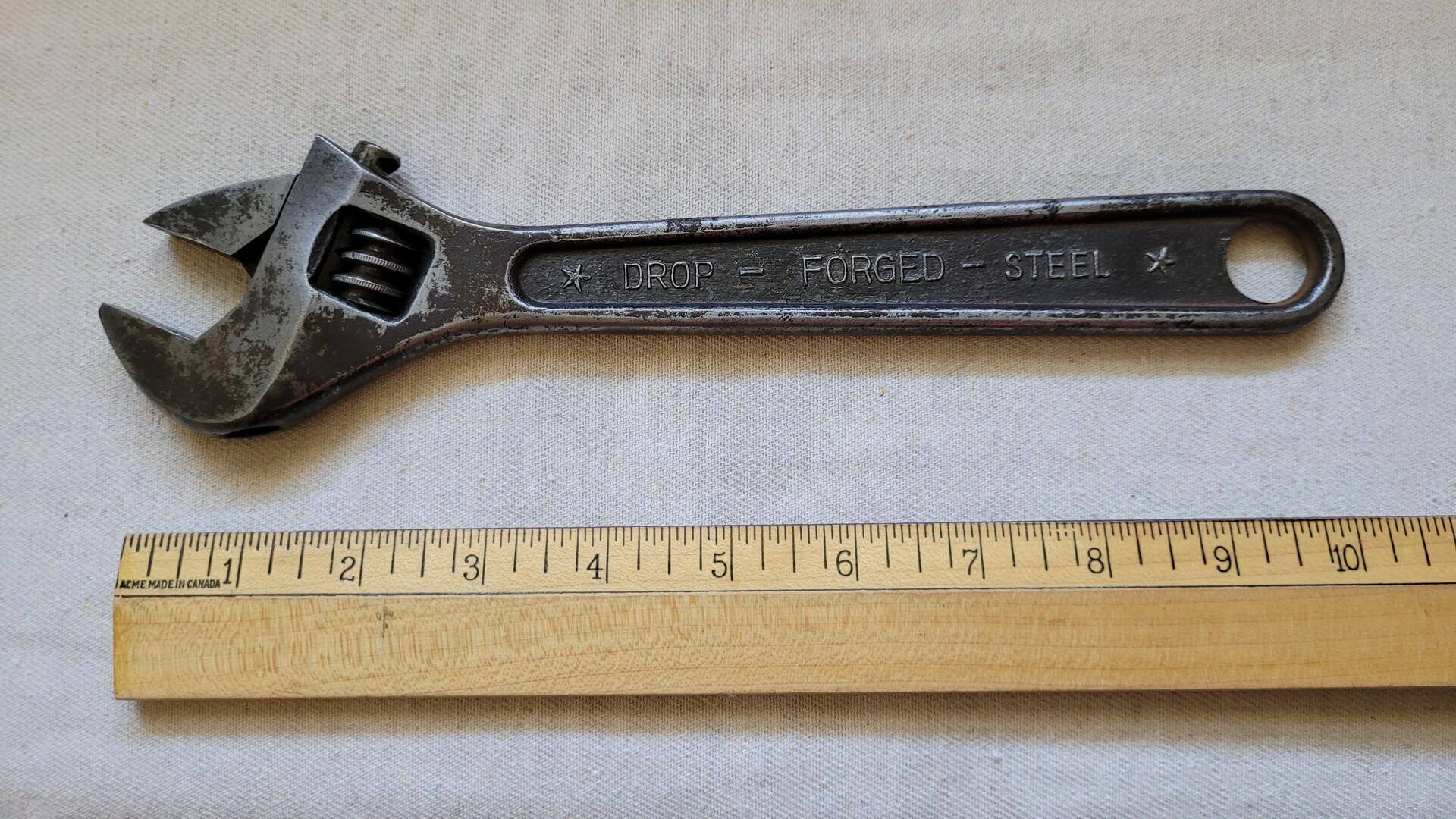 Quality vintage Zerem No. 360 ajustable forged steel spanner wrench 5/8 x 10". Antique made in Germany collectible mechanic tools