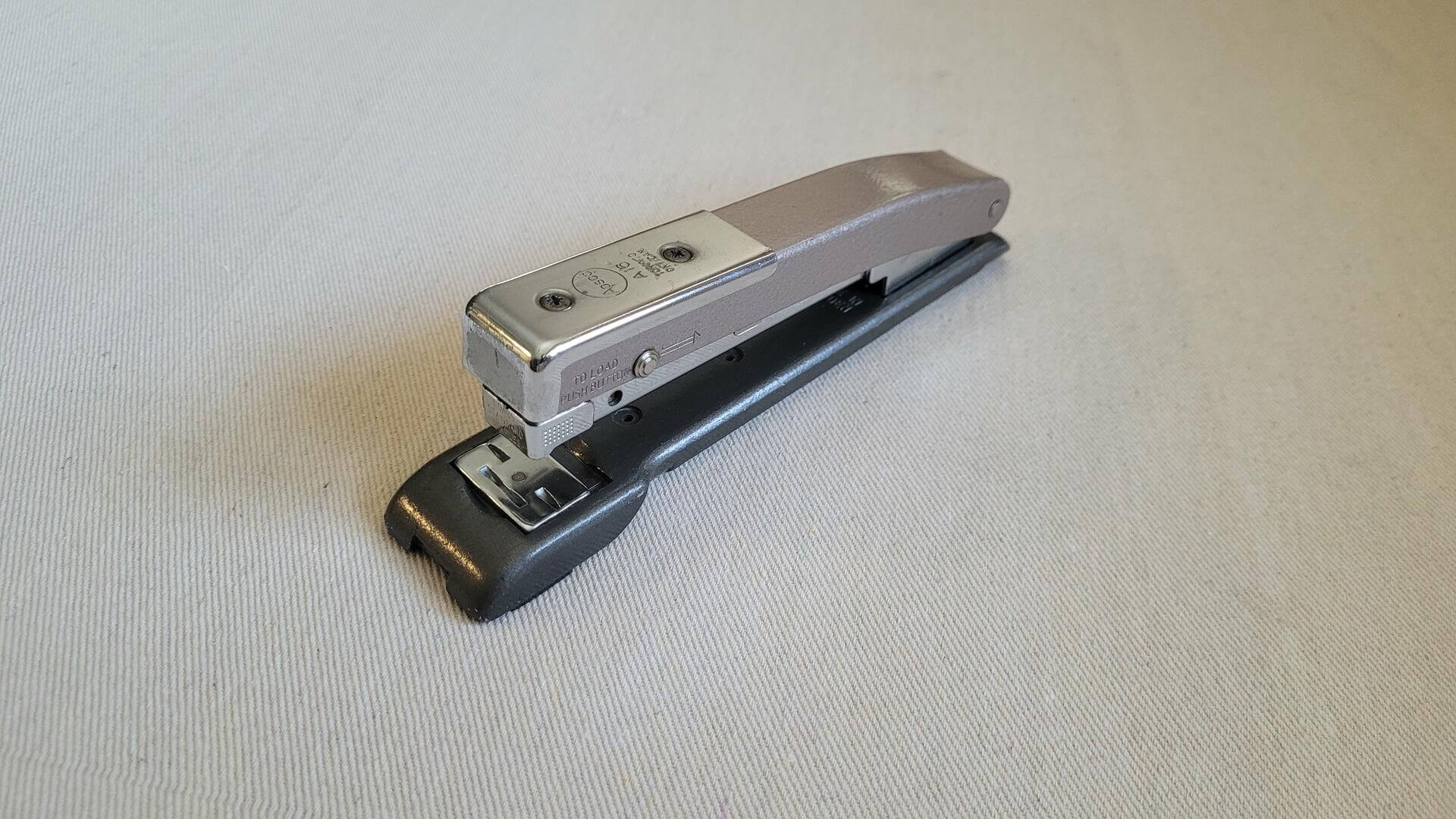 Apsco 16 paper stapler Isaberg AB Hestra mid century design. Vintage made in Sweden collectible mid century stationary and office equipment tool