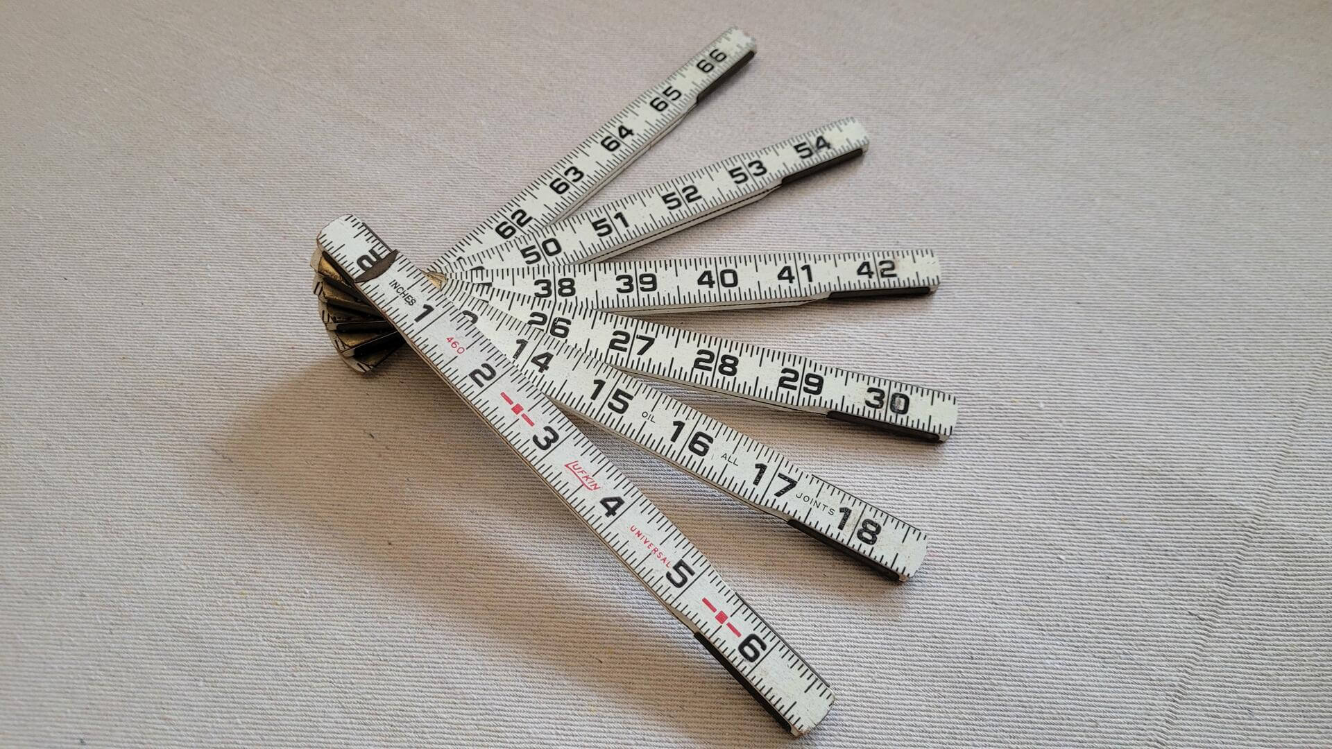 lufkin-universal-460-folding-wood-brass-carpenter-ruler-vintage-made-in-usa-collectible-woodworking-rule-measuring-tools