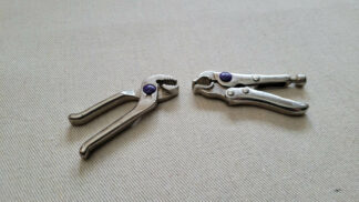 Vintage 1990s miniature Playskool Inc miniature adjustable pliers and wise grips. Rare pair of collectible educational toys and miniature tools for children