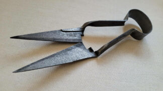 Antique steel Ward No 30 sheep shears. Vintage made in Sheffield England collectible primitive farm tools, livestock trimming scissors and hand clippers