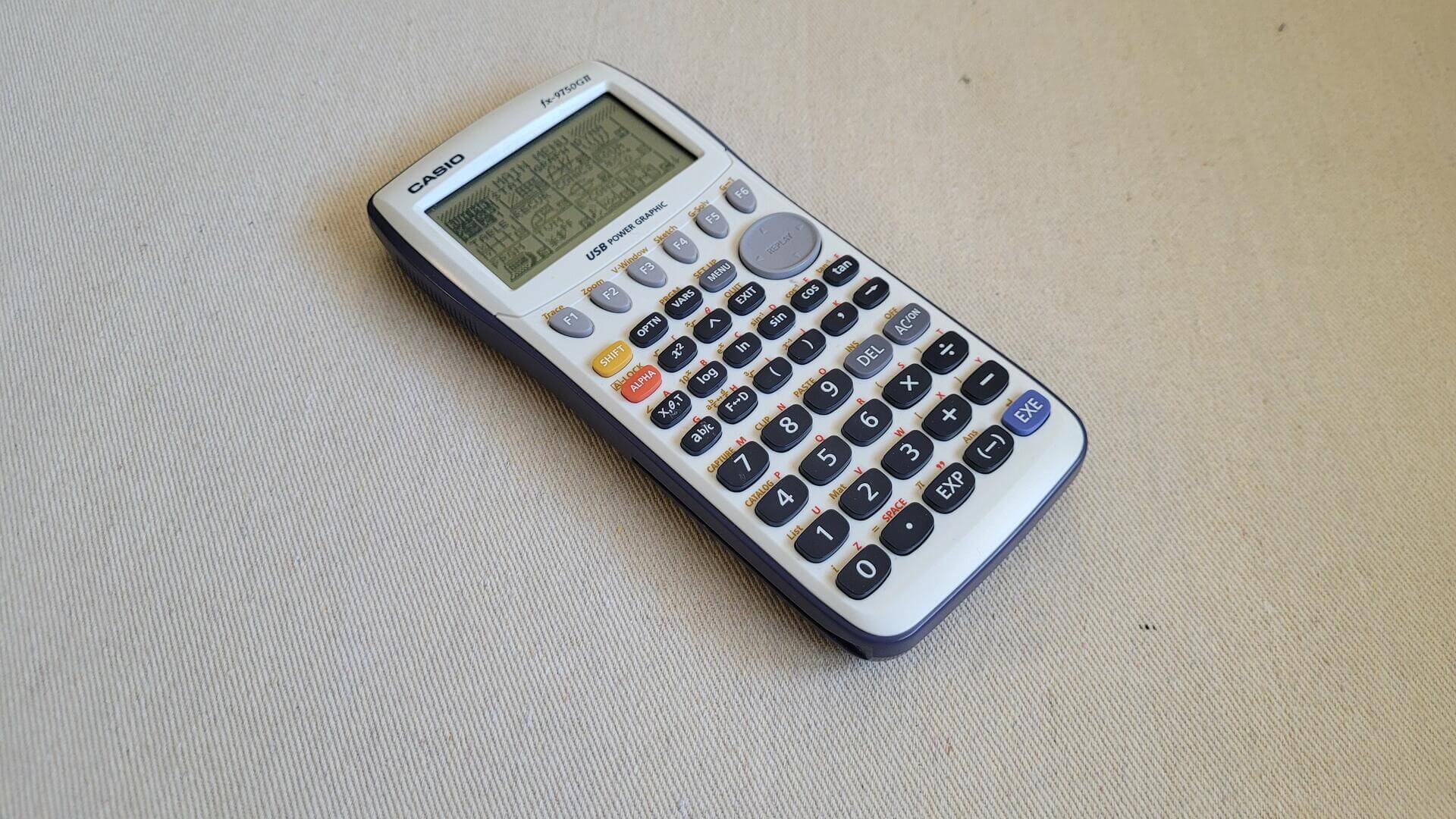 Casio FX-9750GII graphing calculator comes with numerous enhancements including USB connectivity, AP statistics features, pie charts, bar graphs and more