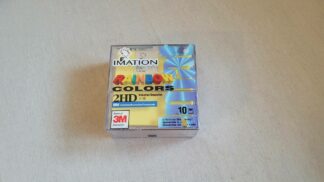 Imation IBM Formatted 2HD Diskettes 3.5" 10 pack floppy discs 1.44MB sealed box rainbow colors edition lifetime warranty