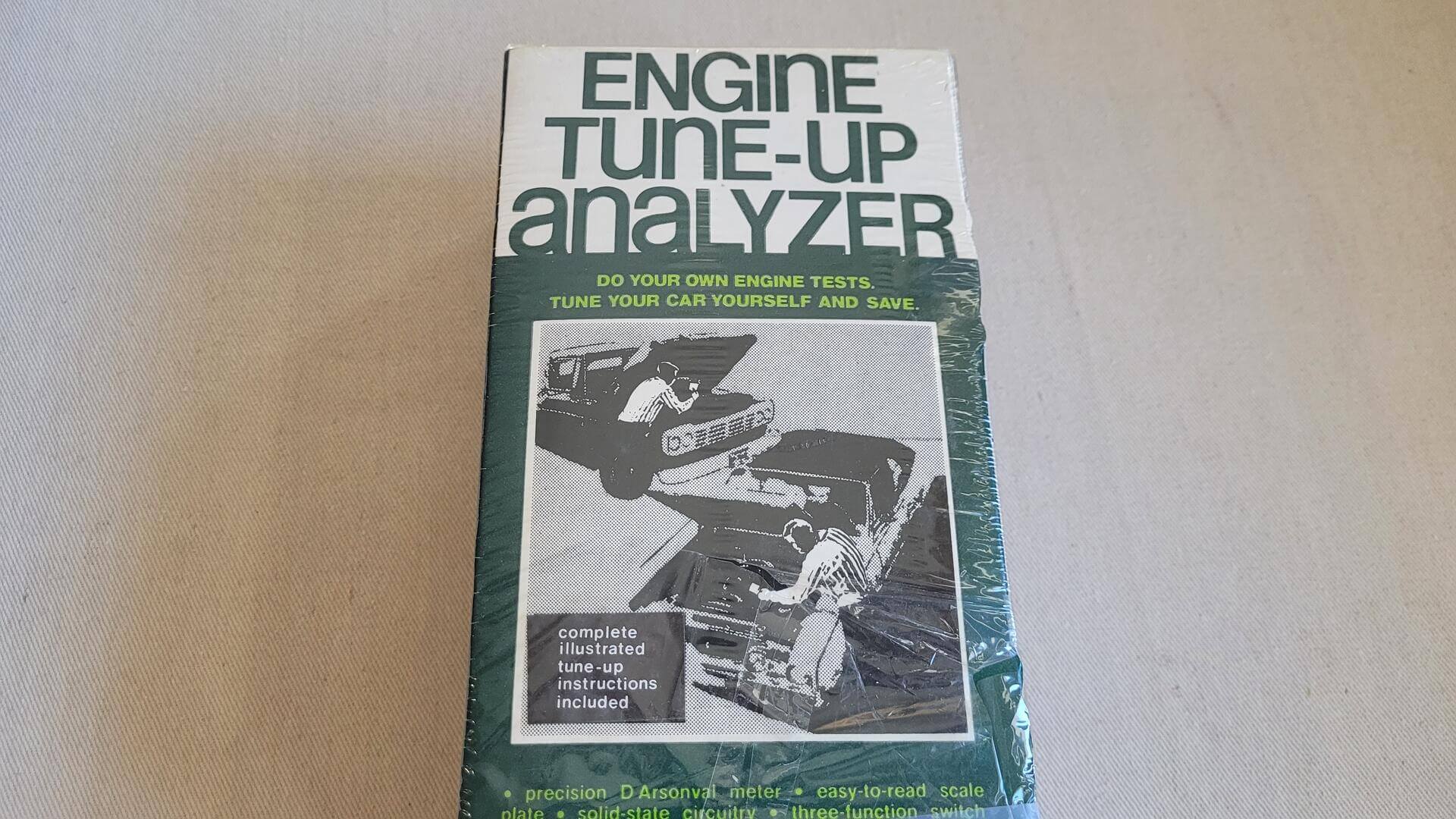 Rare vintage hand held Micronta Engine Tune-Up Analyzer accurate metering of RPM, volts & cam dwell for 4,6, and 8 cylinder engines 12 volt positive or negative ground cat. no. 22-1632. Retro collectible automotive testing equipment