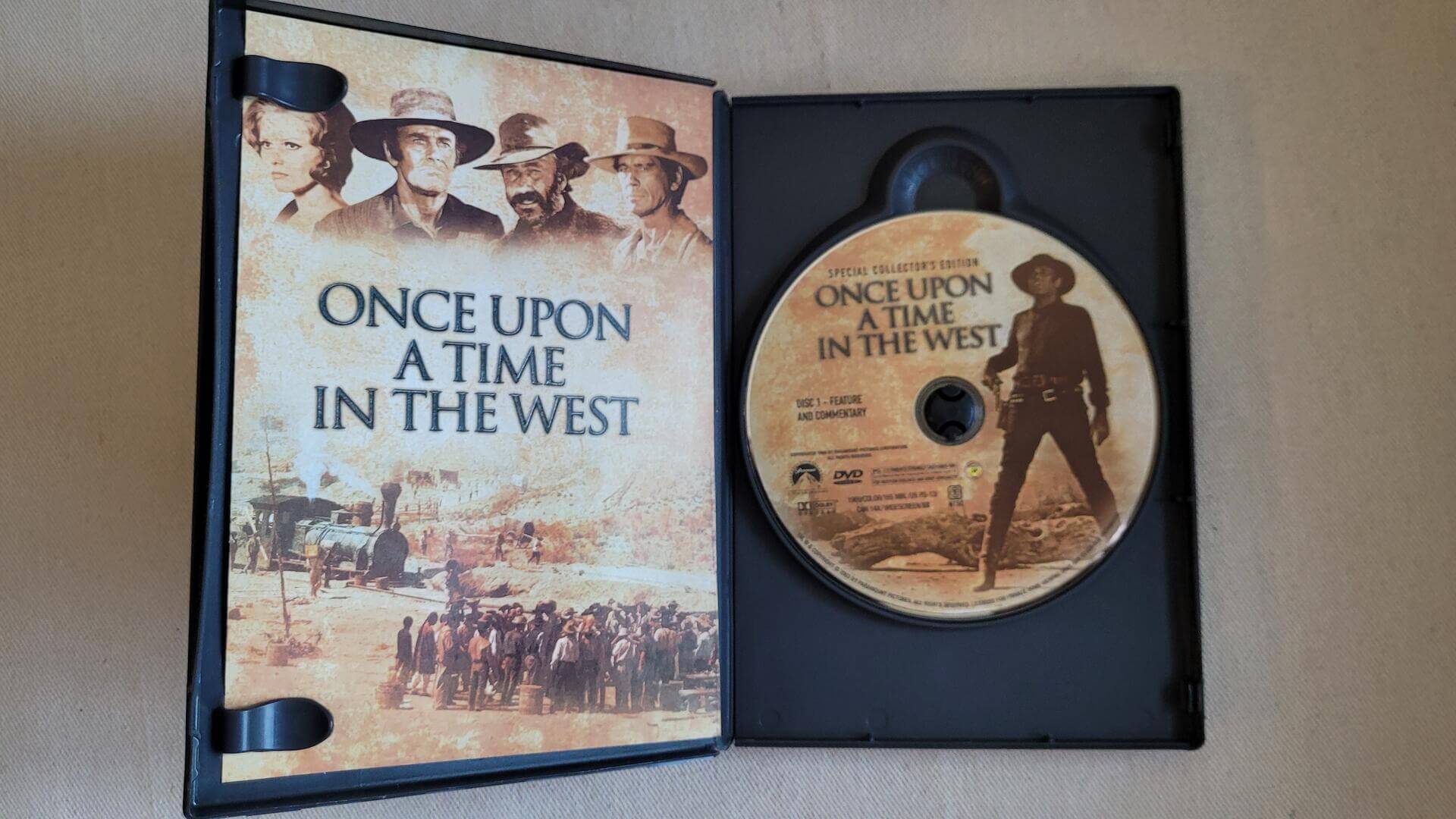 Once Upon a Time in the West, 1968 epic spaghetti western movie directed by Sergio Leone. Special collector's edition DVD 2 disc set