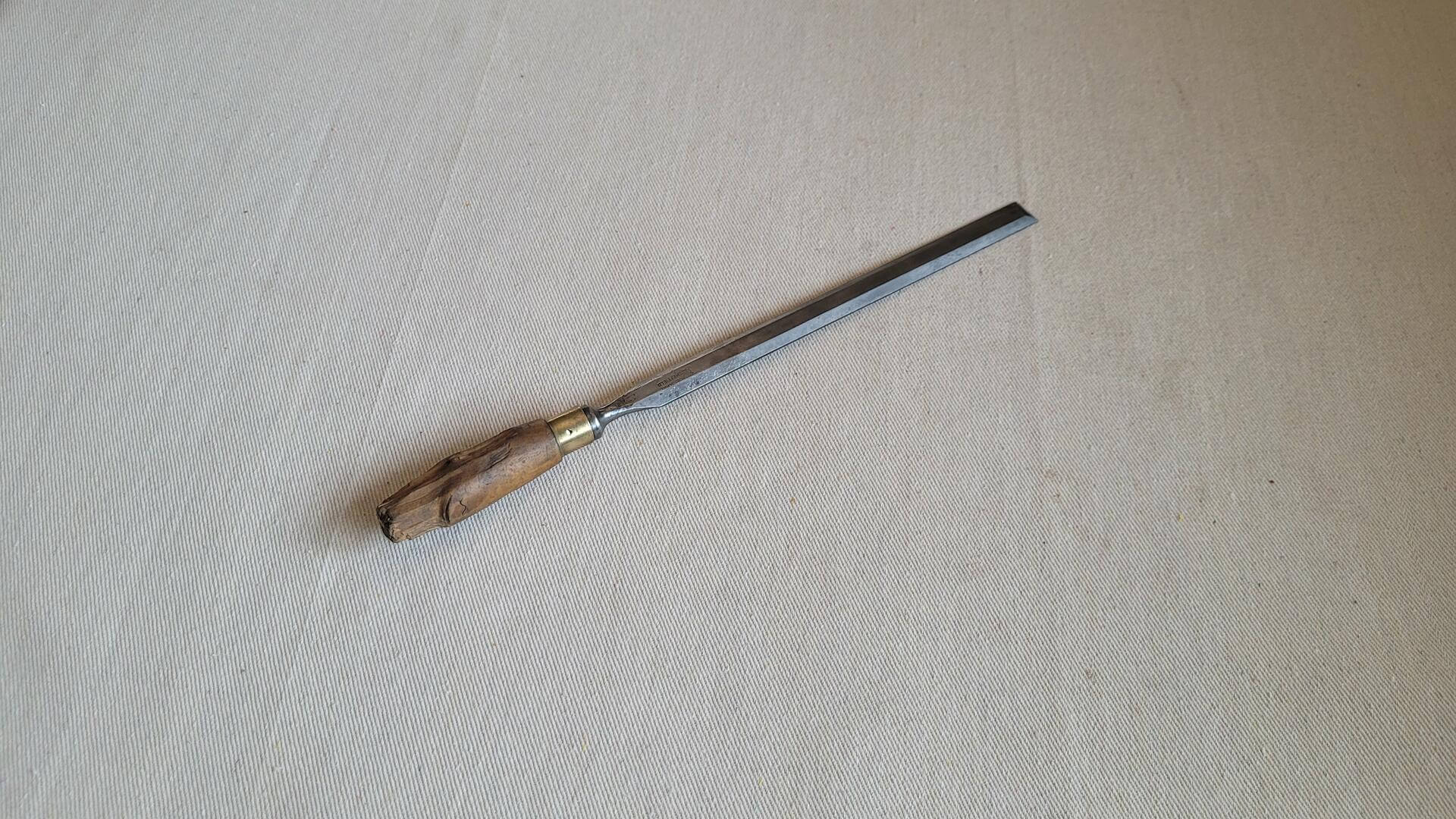 Antique Robi Sorby 1/2" paring chisel 8 inch thin blade. Vintage made in Sheffield England collectible cabinet maker woodworking and carpentry hand tools