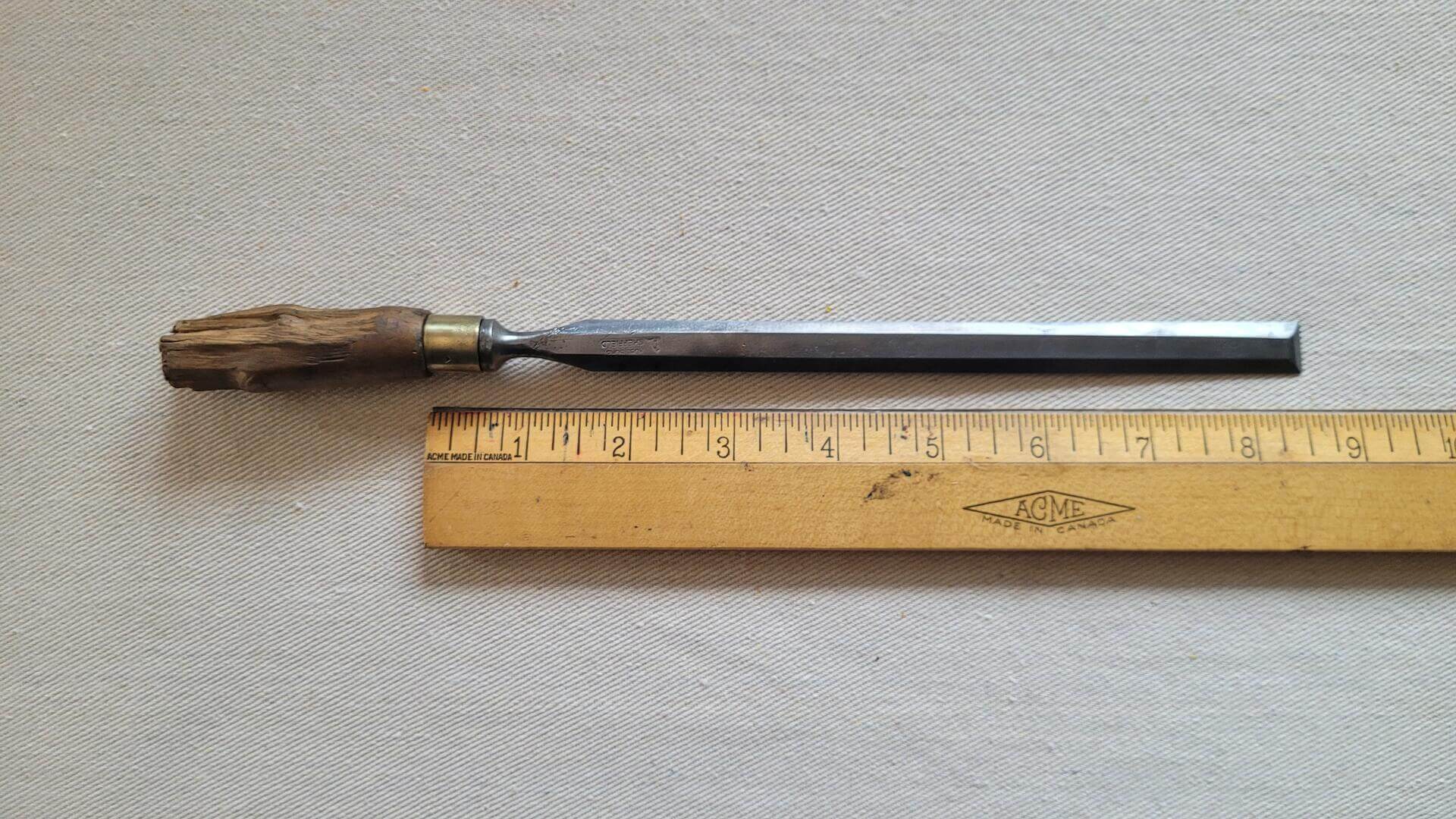 Antique Robi Sorby 1/2" paring chisel 8 inch thin blade. Vintage made in Sheffield England collectible cabinet maker woodworking and carpentry hand tools