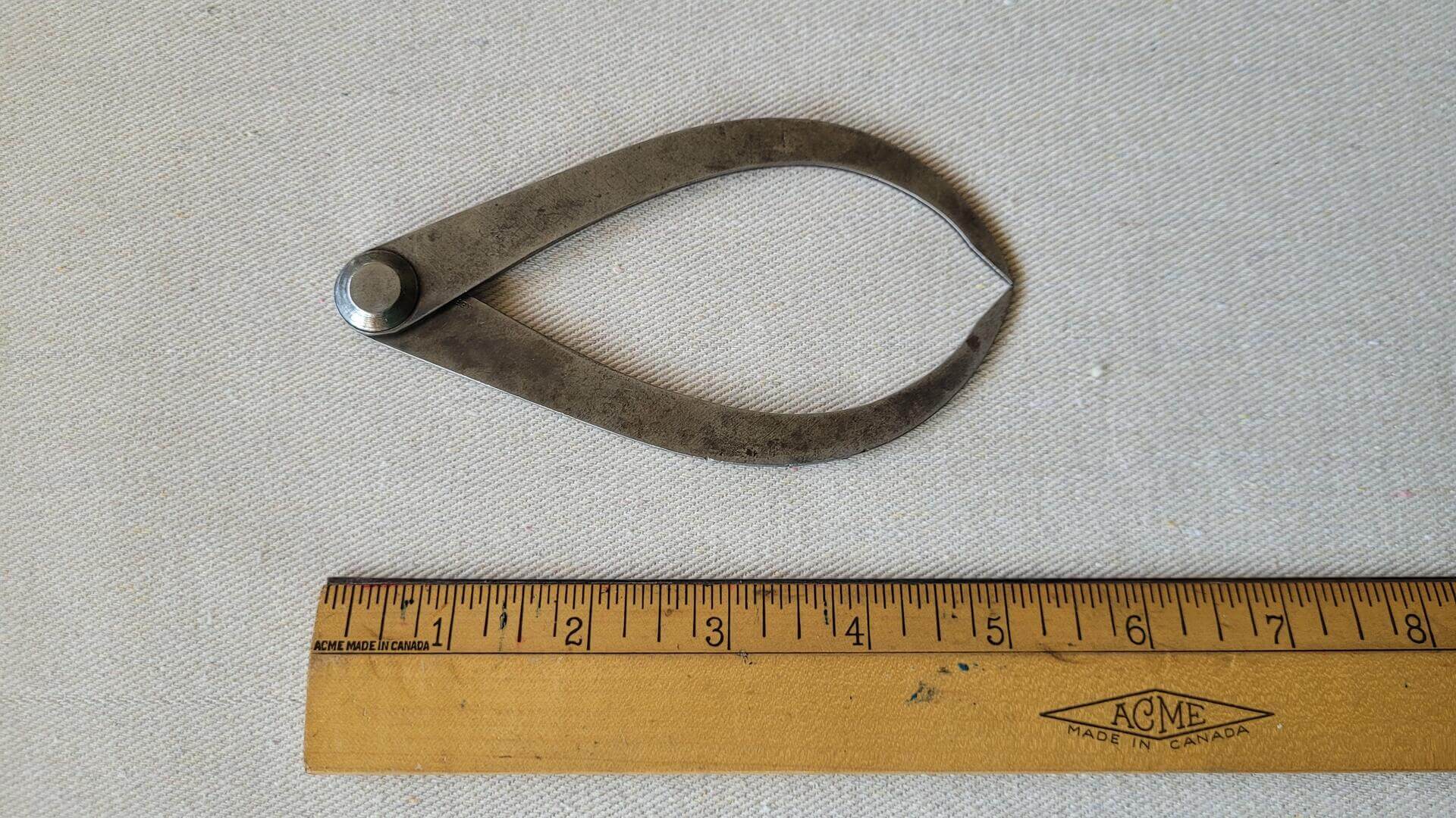 Antique Henry Boker firm joint outside caliper. Vintage made in Germany collectible carpentry and woodworking marking and measuring hand tools