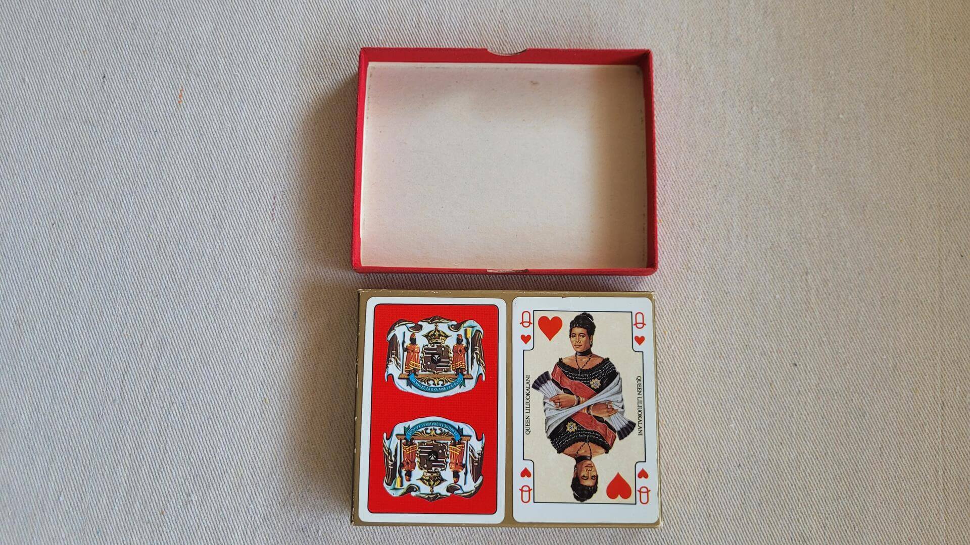 Rare vintage Royal Hawaiian playing cards double deck Hawaiian Monarchy Period, 1795-1893. Rare complete set retro 1970s made in USA collectible card games