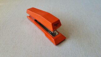 Retro Apsco 17 Stapler orange colour by Isaberg Verkstadts AB Design Hestra. Vintage made in Sweden collectible office supplies and stationary