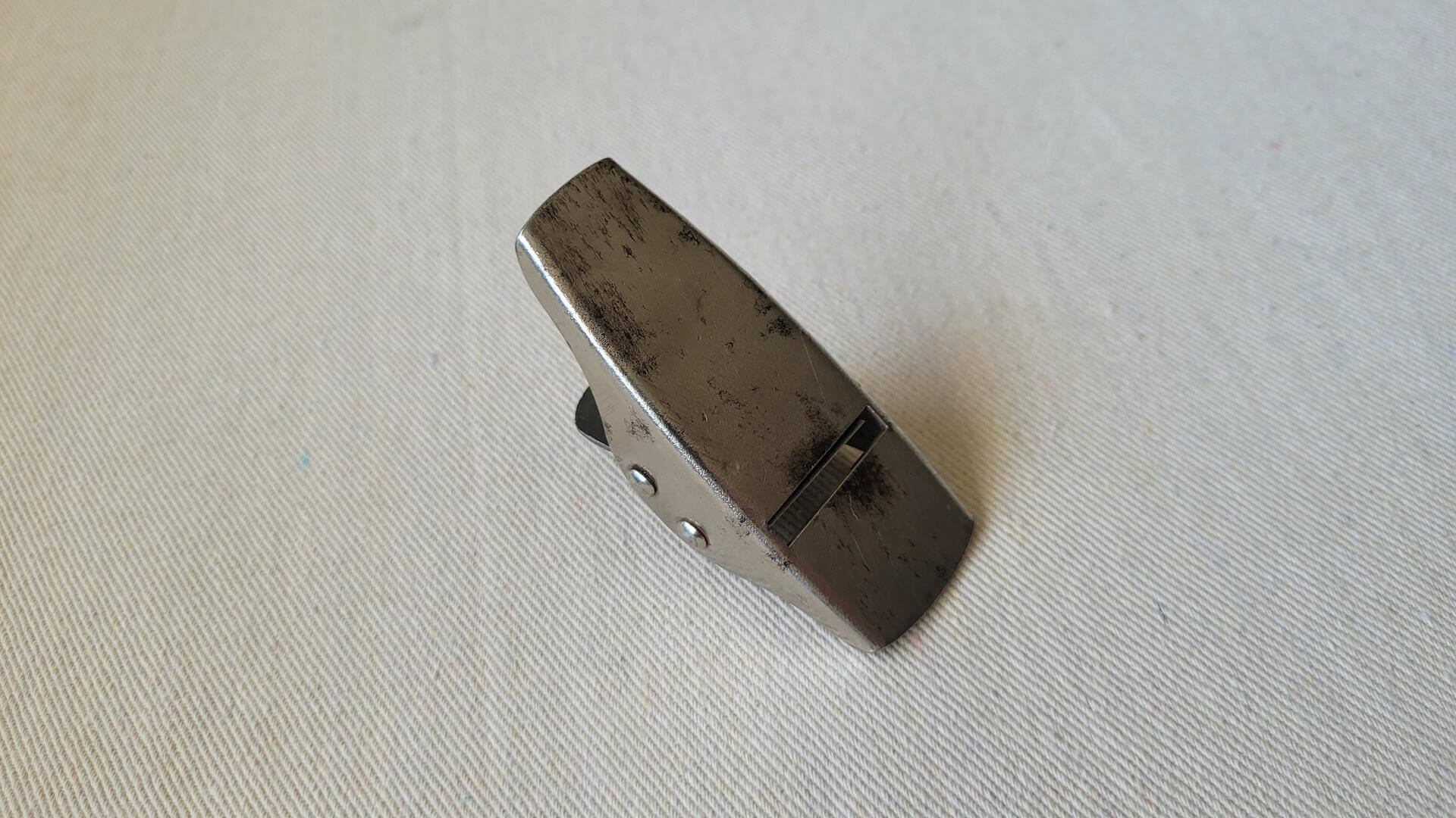 Vintage thumb block miniature plane by G.M. Co. Mfg. Inc. Long Island City NY. Antique mid century made in USA collectible carpentry & woodworking edge tool