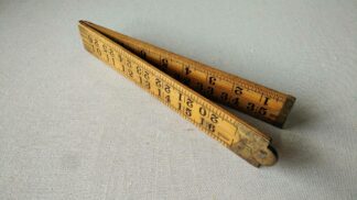 Beautiful vintage Rabone No. 1167 boxwood and brass folding ruler three feet long. Antique made in England collectible yardstick marking and measuring carpentry and woodworking hand tool