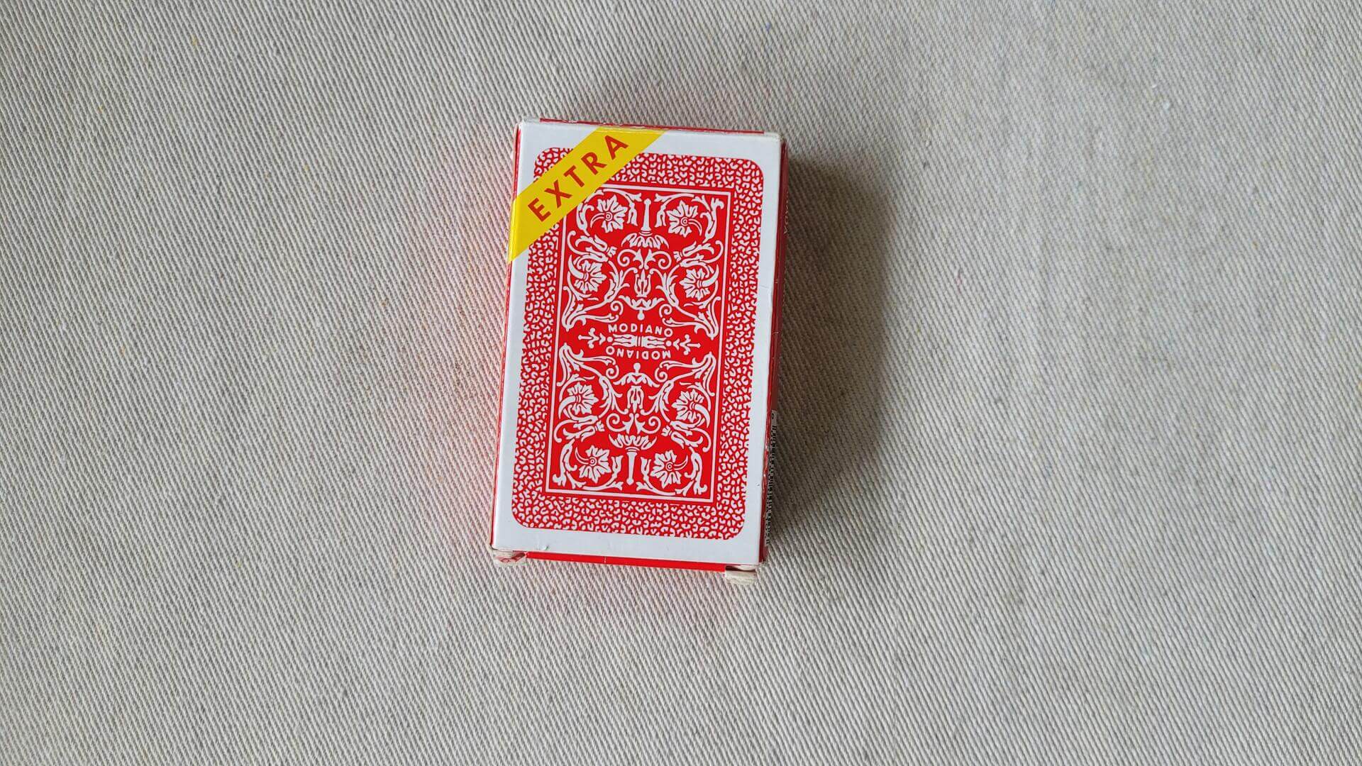 Vintage deck of Modiano Napoletane professional Italian playing cards, designed w extra thick protective cover for continued use, 40 Cards Neapolitan Style