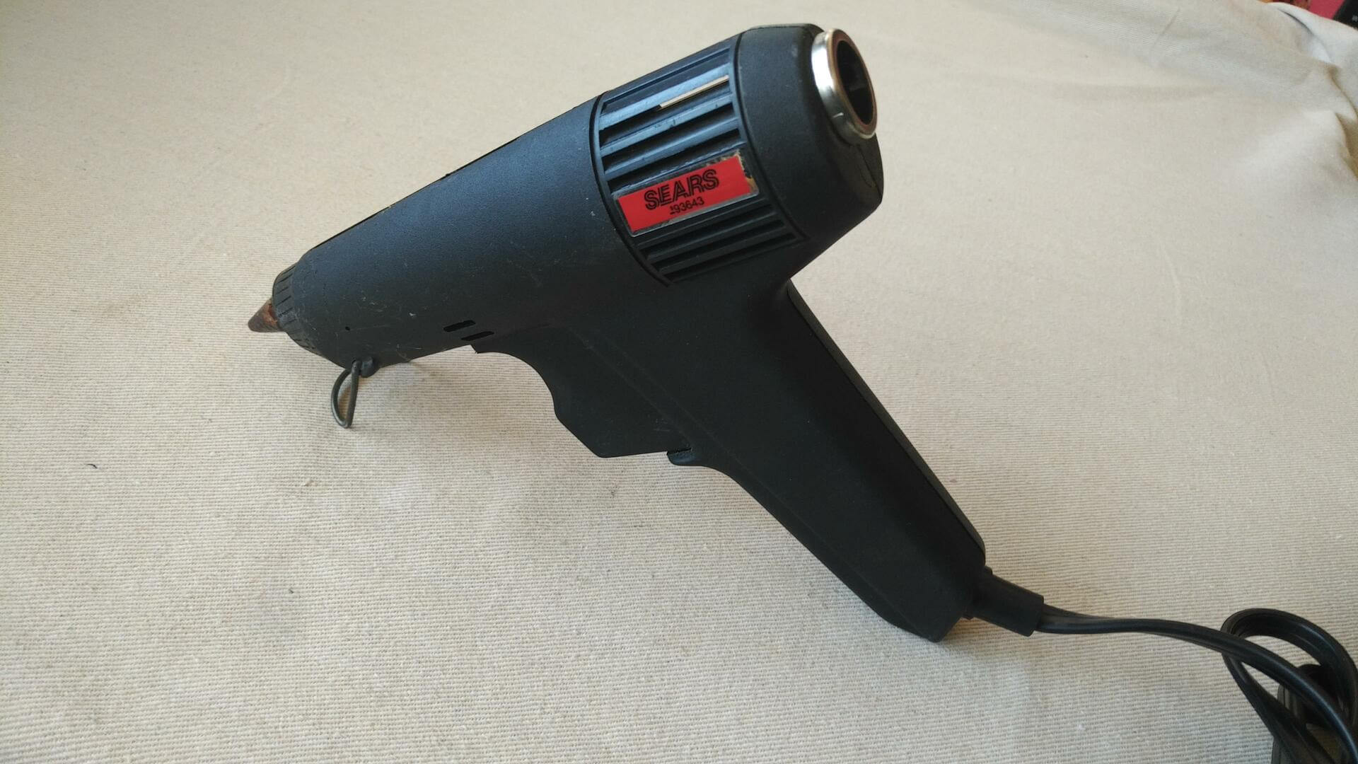 Sears Craftsman electric hot glue gun model no 193643. Vintage made in USA collectible multi purpose crafts and upholstery adhesive and hot melt glue gun