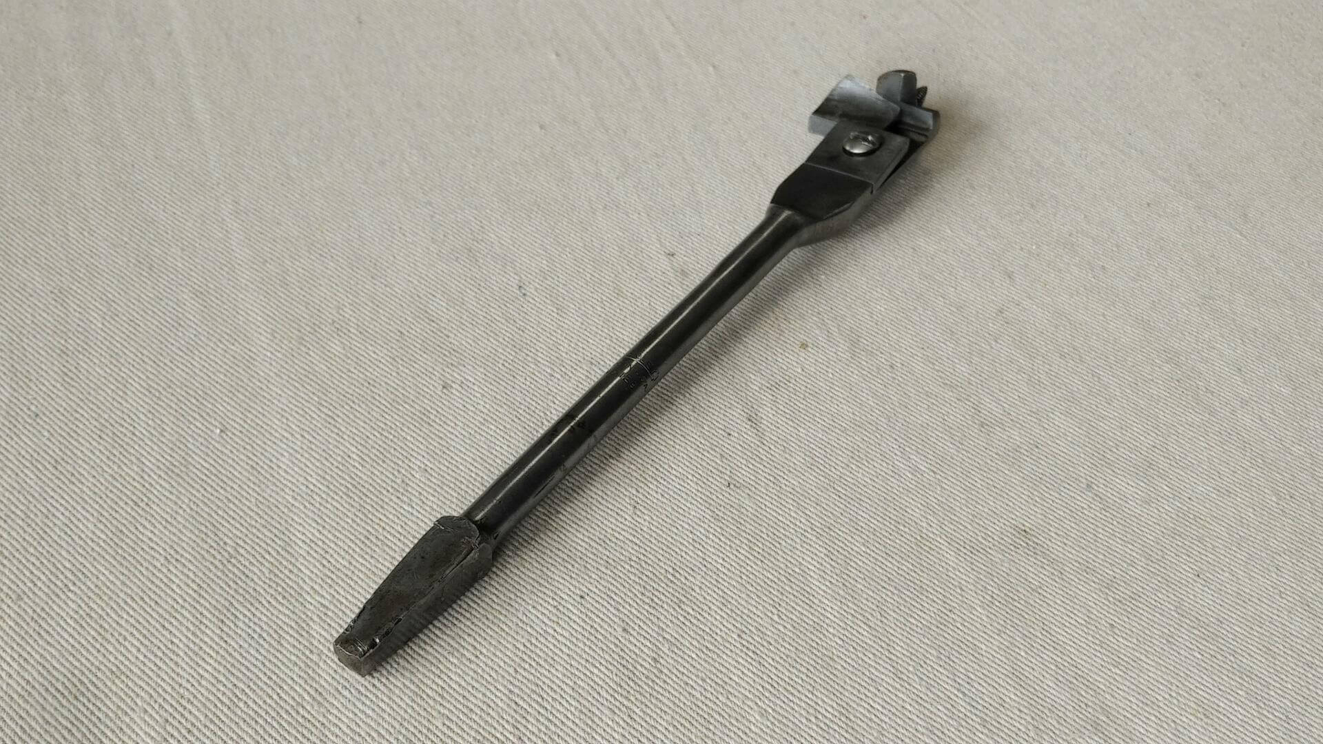 Antique Stanley micro-dial adjustable expansive boring drill bit No 129. Vintage made in USA collectible carpentry and woodworking cabinet maker hand tools