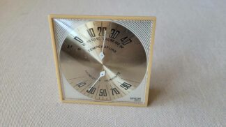 Retro Taylor Canada wall or desktop weather center home comfort temperature and humidity gauge. Vintage mid century home appliances and weather instruments