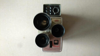 Vintage Kodak Brownie Turret 3 lens movie camera - Scopesight f/1.9 8mm gauge 16fps. Retro made in USA collectible movie & photo equipment