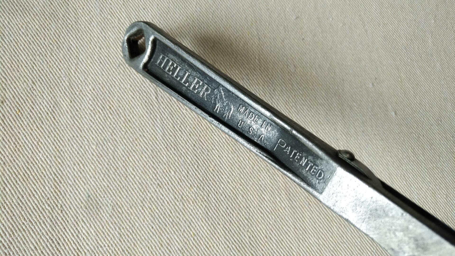 Nice vintage Heller Brothers 8 inch adjustable Masterench double jaw wrench. Antique made in USA collectible automotive and plumbing gripping hand tools