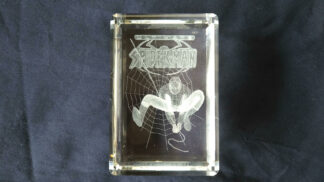 Rare Ultimate Spider Man 3D laser engraved holographic crystal glass cube paperweight. Collectible Marvel superhero decorative memorabilia